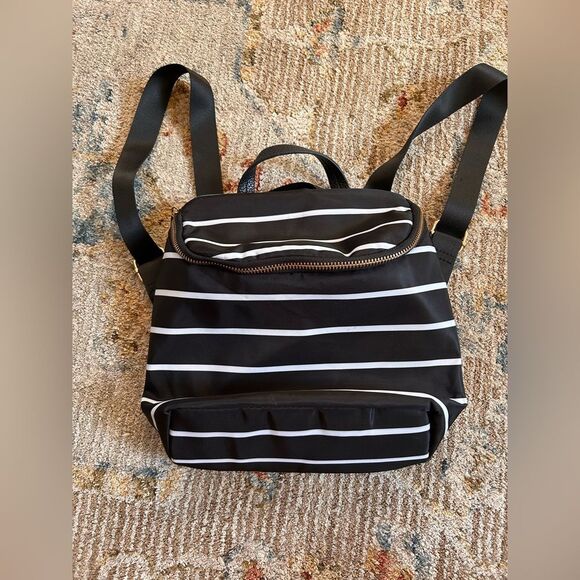 Universal Thread Black and White Striped Backpack - Picture 1 of 7